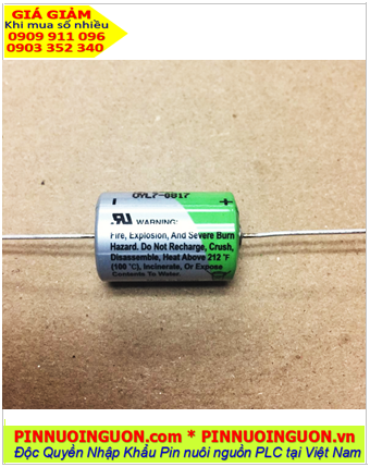 XENO XL-050F (trục thép hàn); Pin nuôi nguồn XENO XL-050F lithium 3.6v 1/2AA 1200mAh chính hãng, Xuất xứ Hàn Quốc
